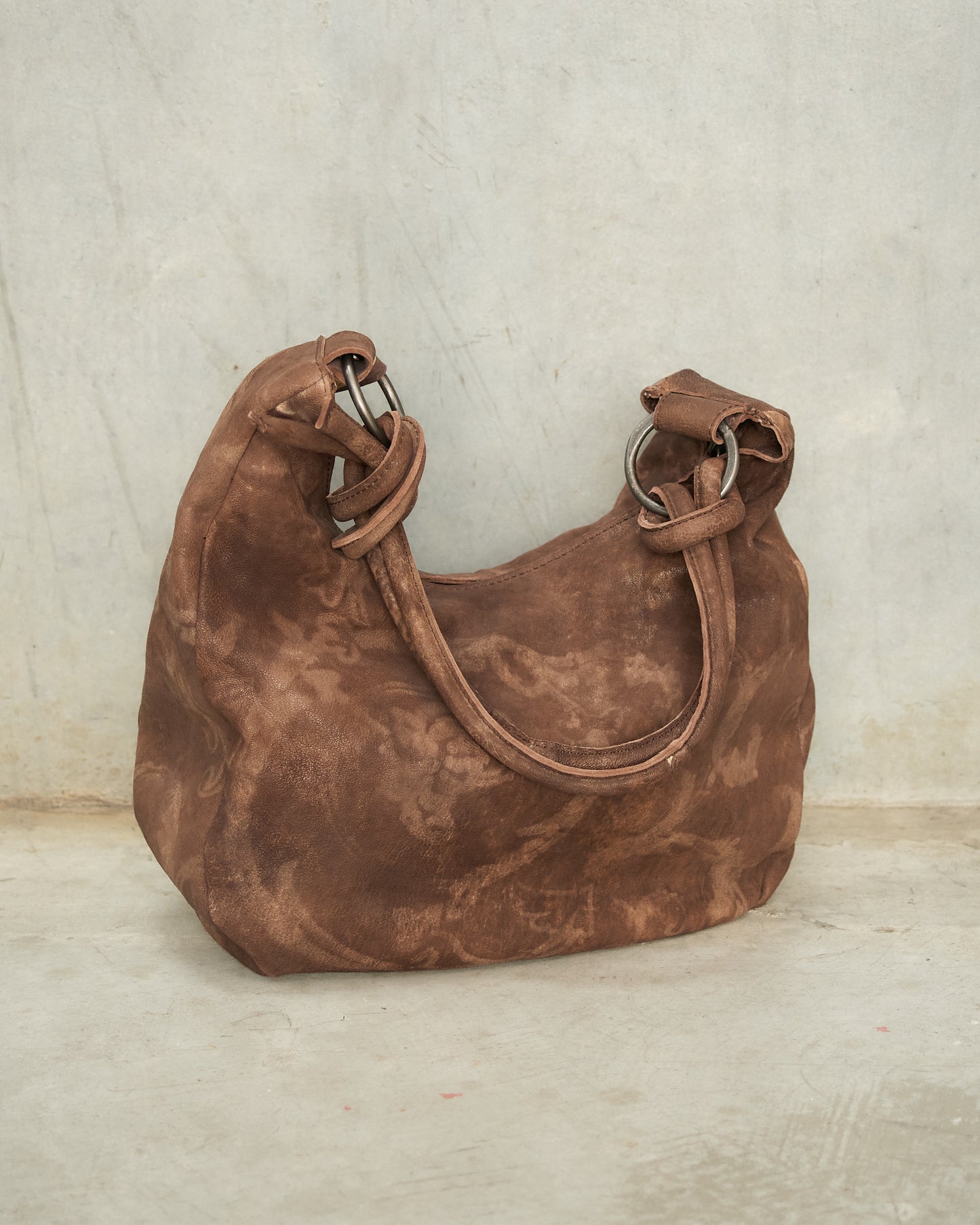 Umber Soft Leather Shoulder Bag