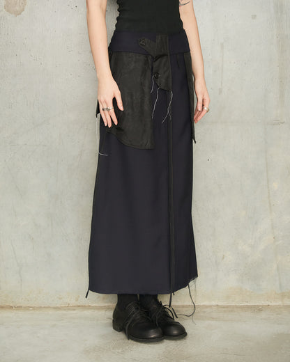 Navy Reversed Skirt