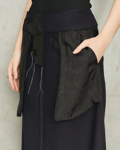 Navy Reversed Skirt