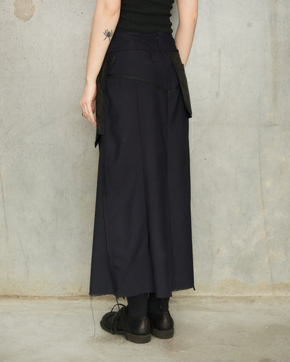 Navy Reversed Skirt
