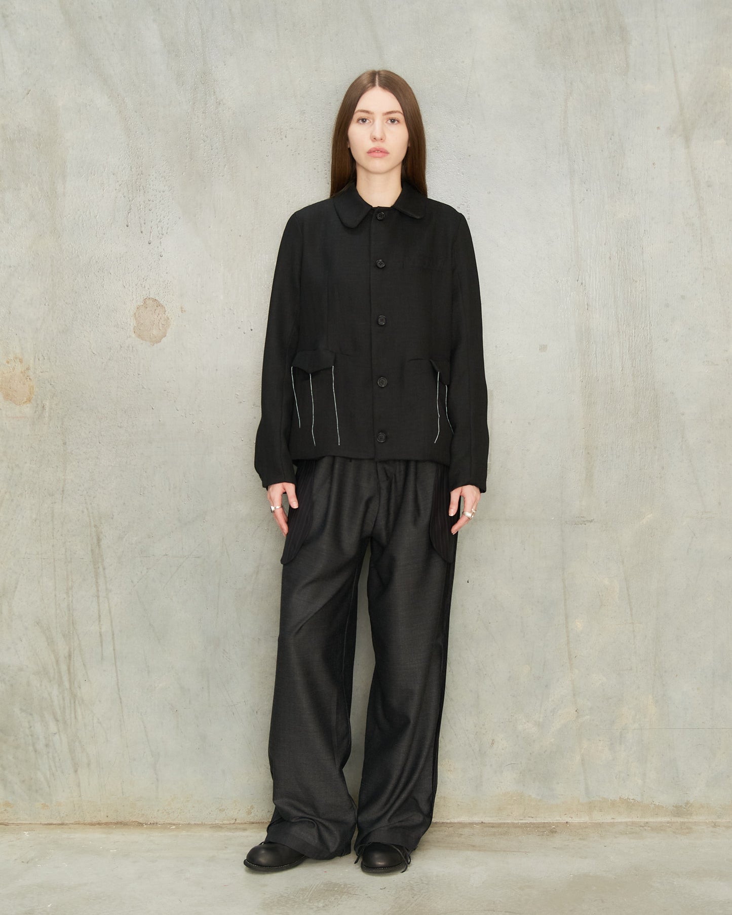 Black Herringbone Jacket