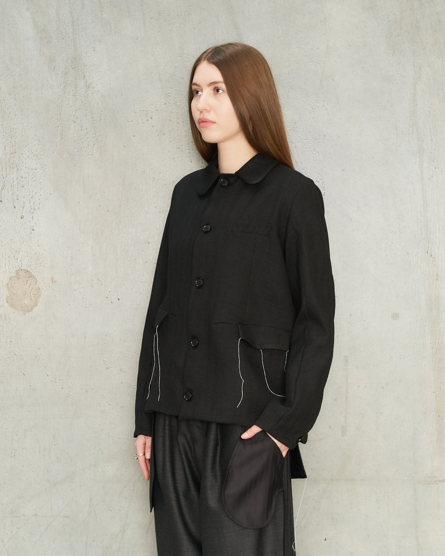 Black Herringbone Jacket