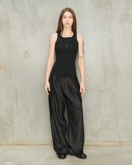 Charcoal Reversed Trousers