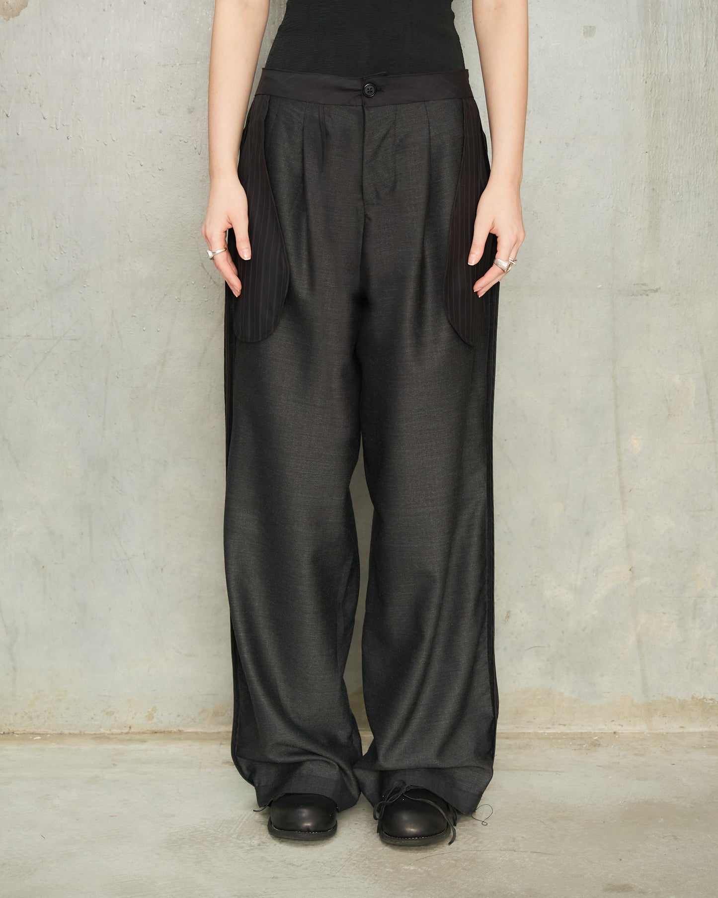 Charcoal Reversed Trousers