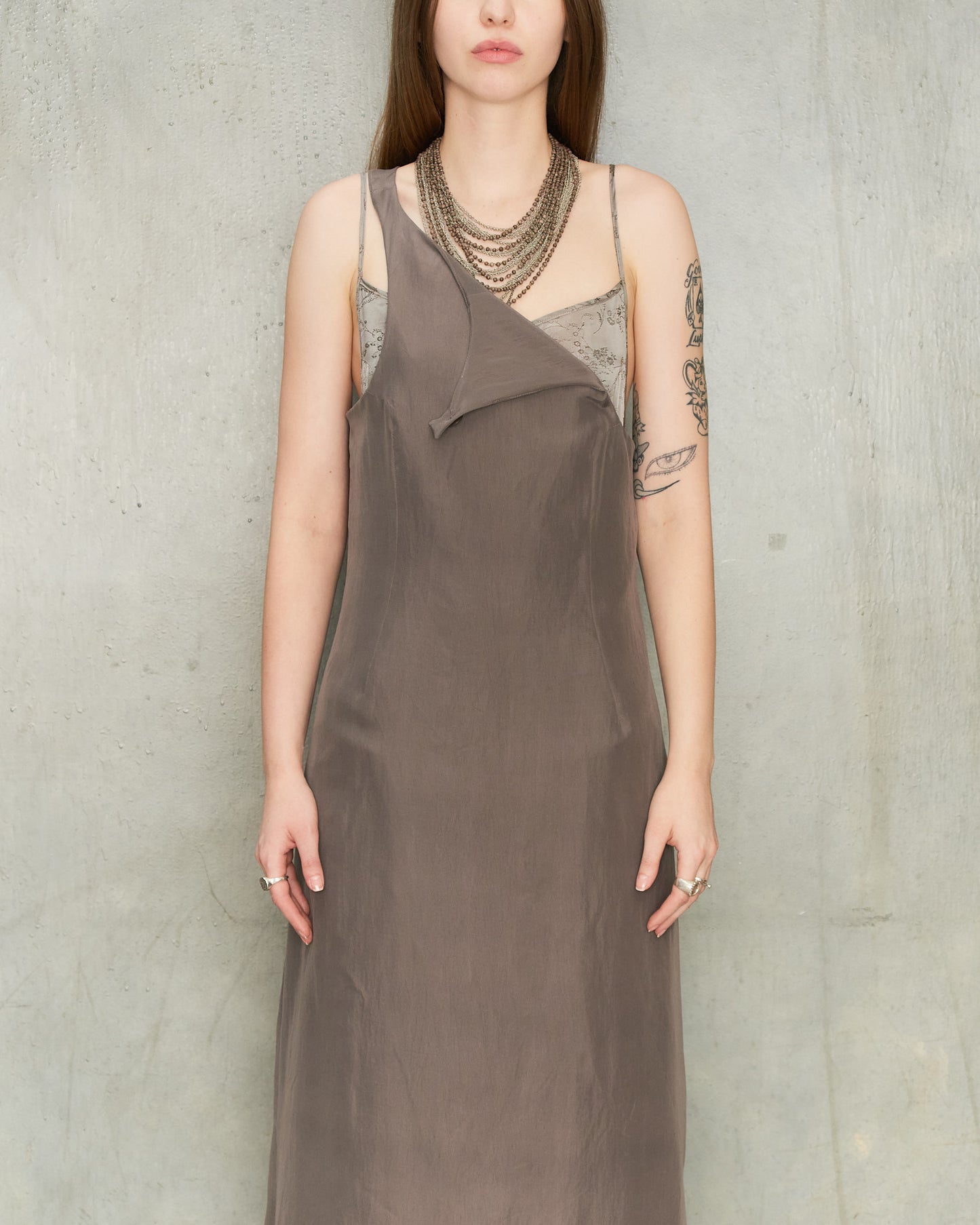 Greige Layered Dress