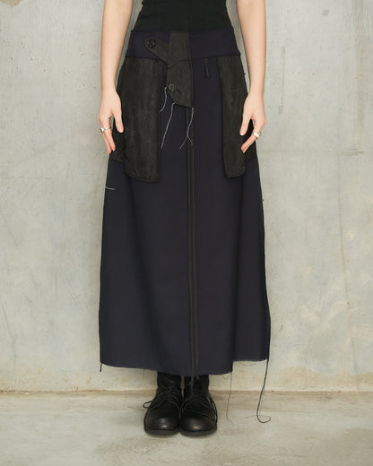 Navy Reversed Skirt