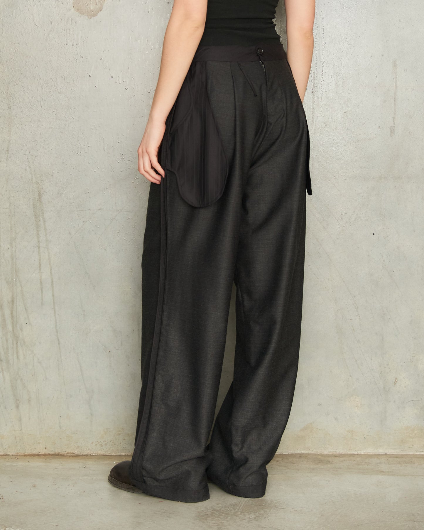 Charcoal Reversed Trousers