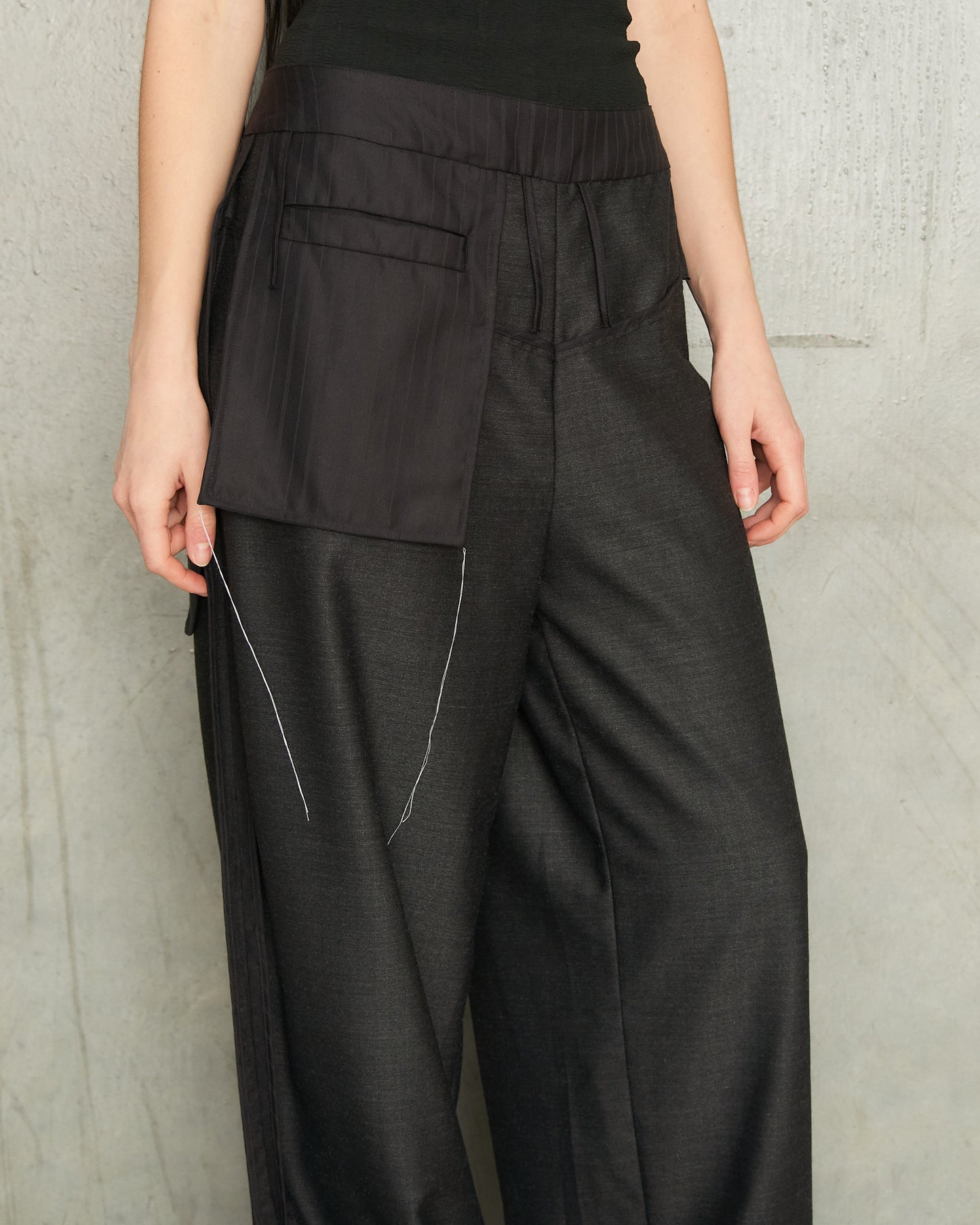 Charcoal Reversed Trousers
