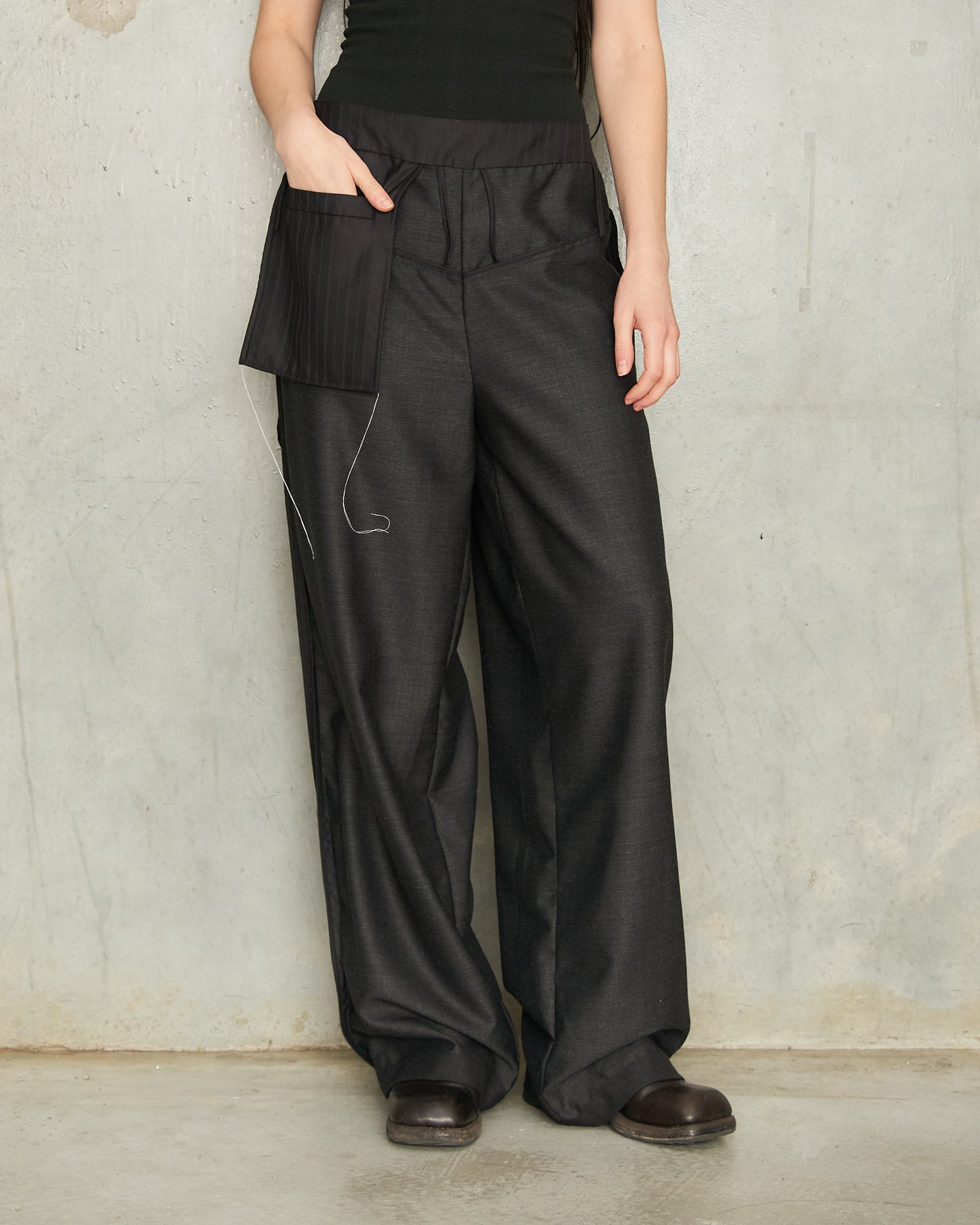 Charcoal Reversed Trousers