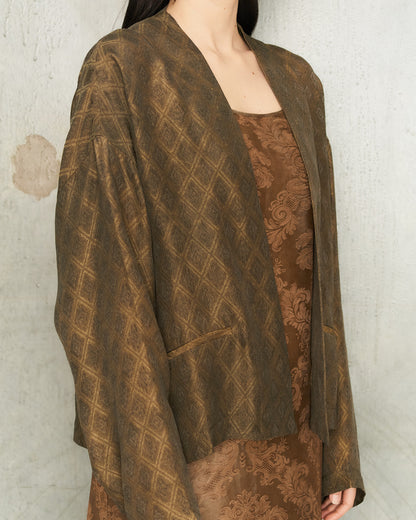 Dark Brown Ankara Klarke Jacket