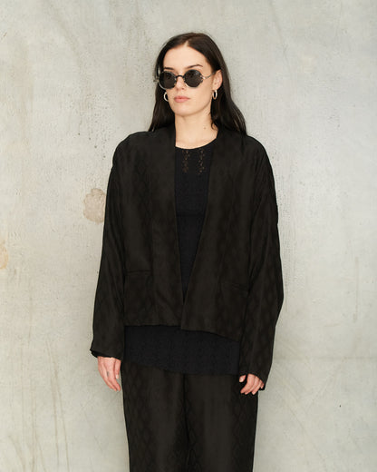 Black Ankara Klarke Jacket