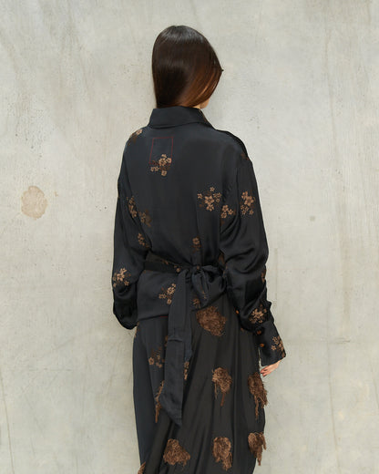 Black Embroidery Tubby Top