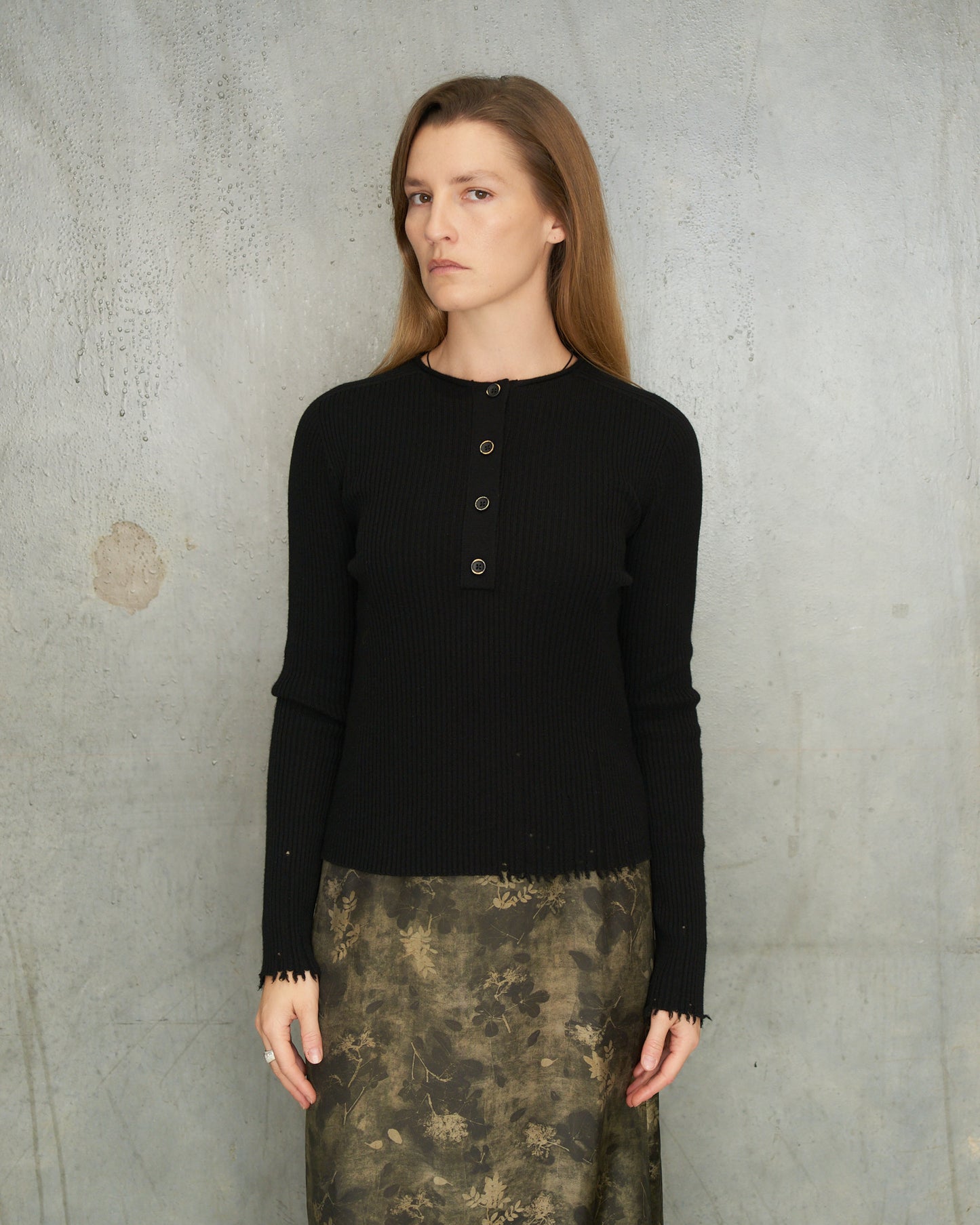 Black Henley Top