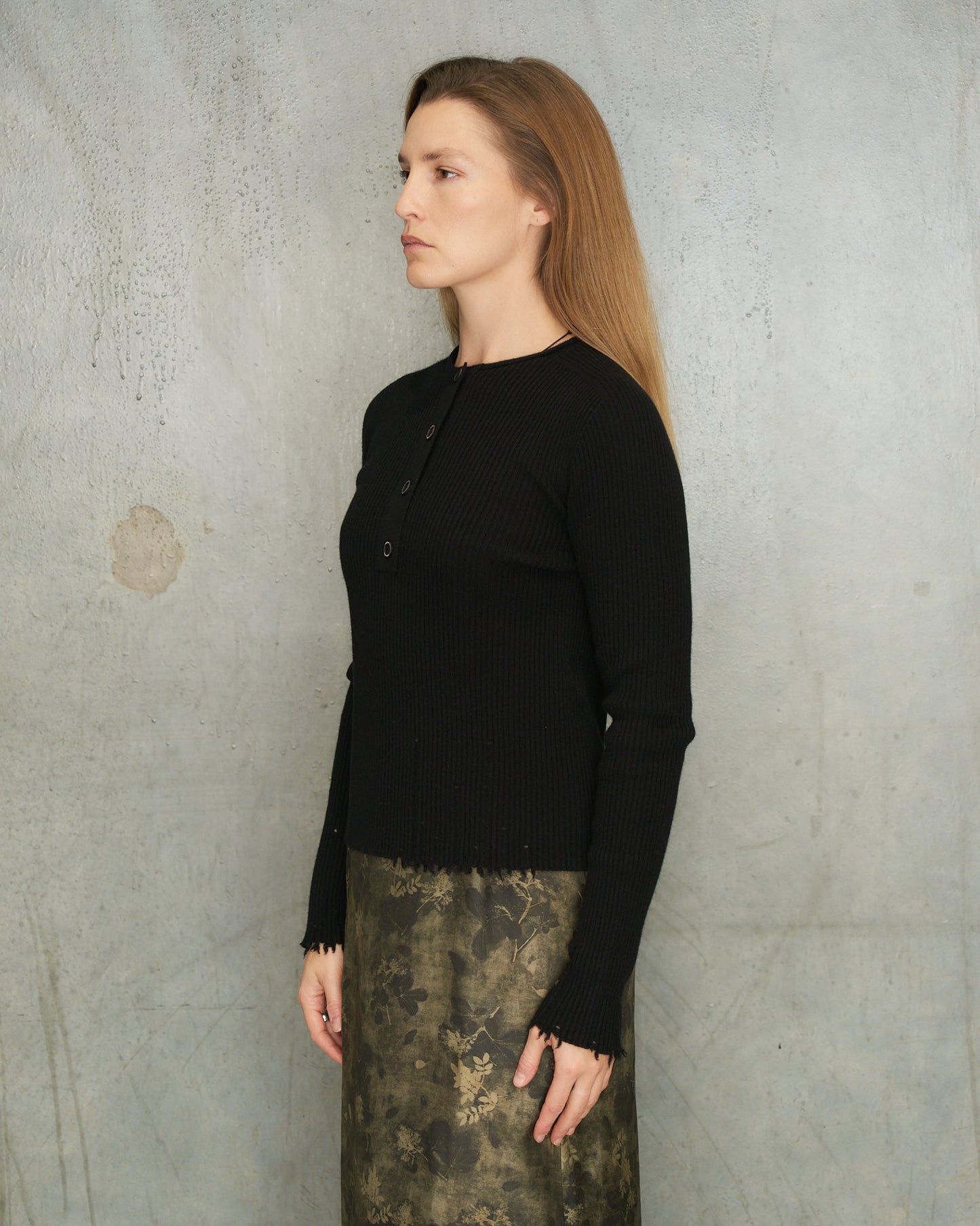 Black Henley Top