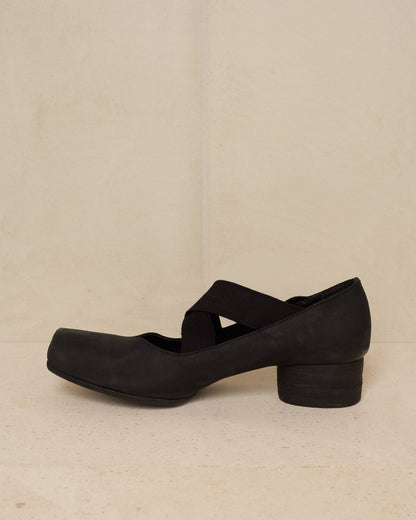 Black High Heel Ballet Shoes