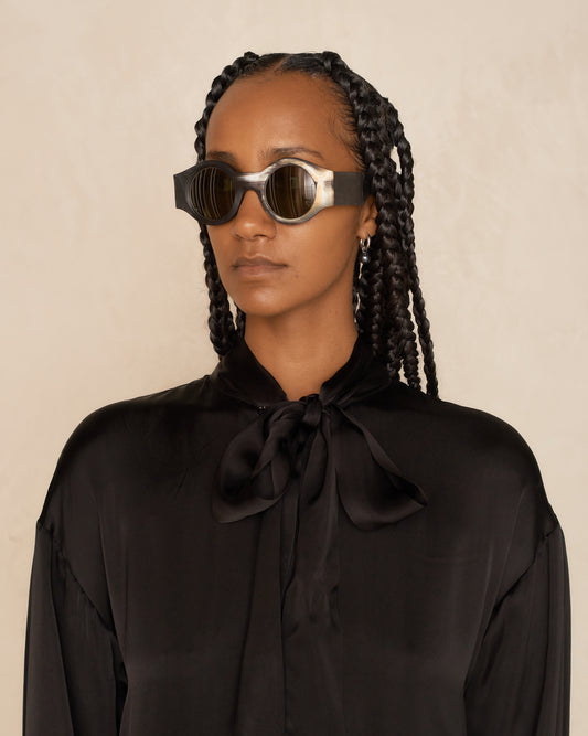 Black Le Horn Titanium Sunglasses