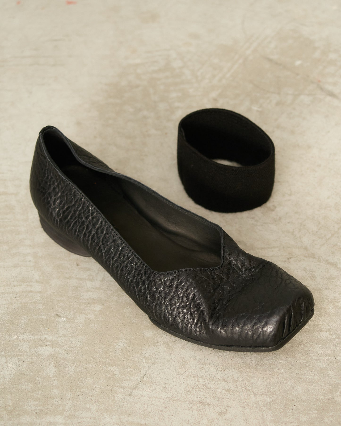 Black Strap Ballet Shoes