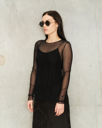 Black Tulle Tata Top