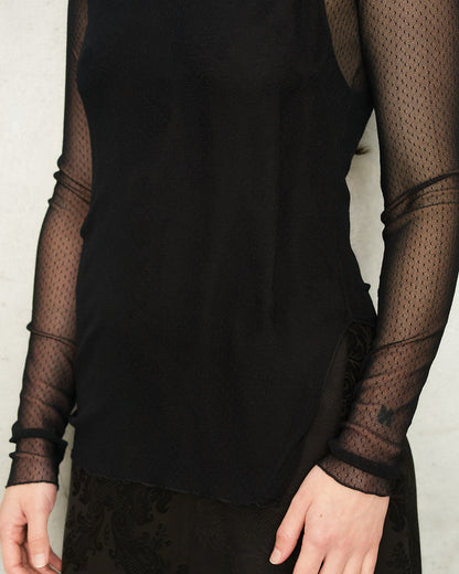 Black Tulle Tata Top