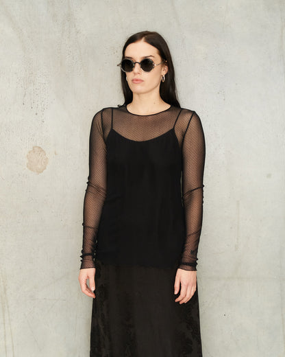 Black Tulle Tata Top