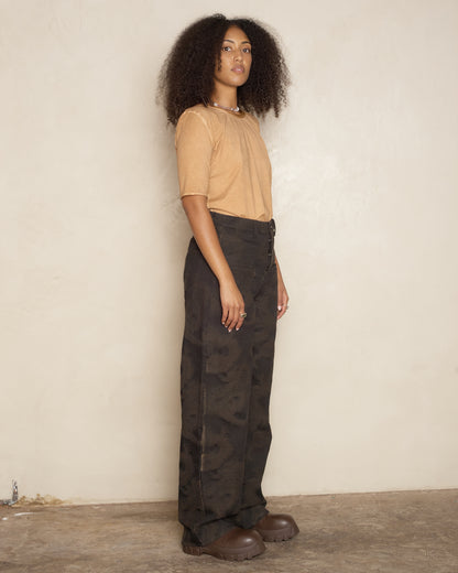 Brown & Black Denim Ball Pants