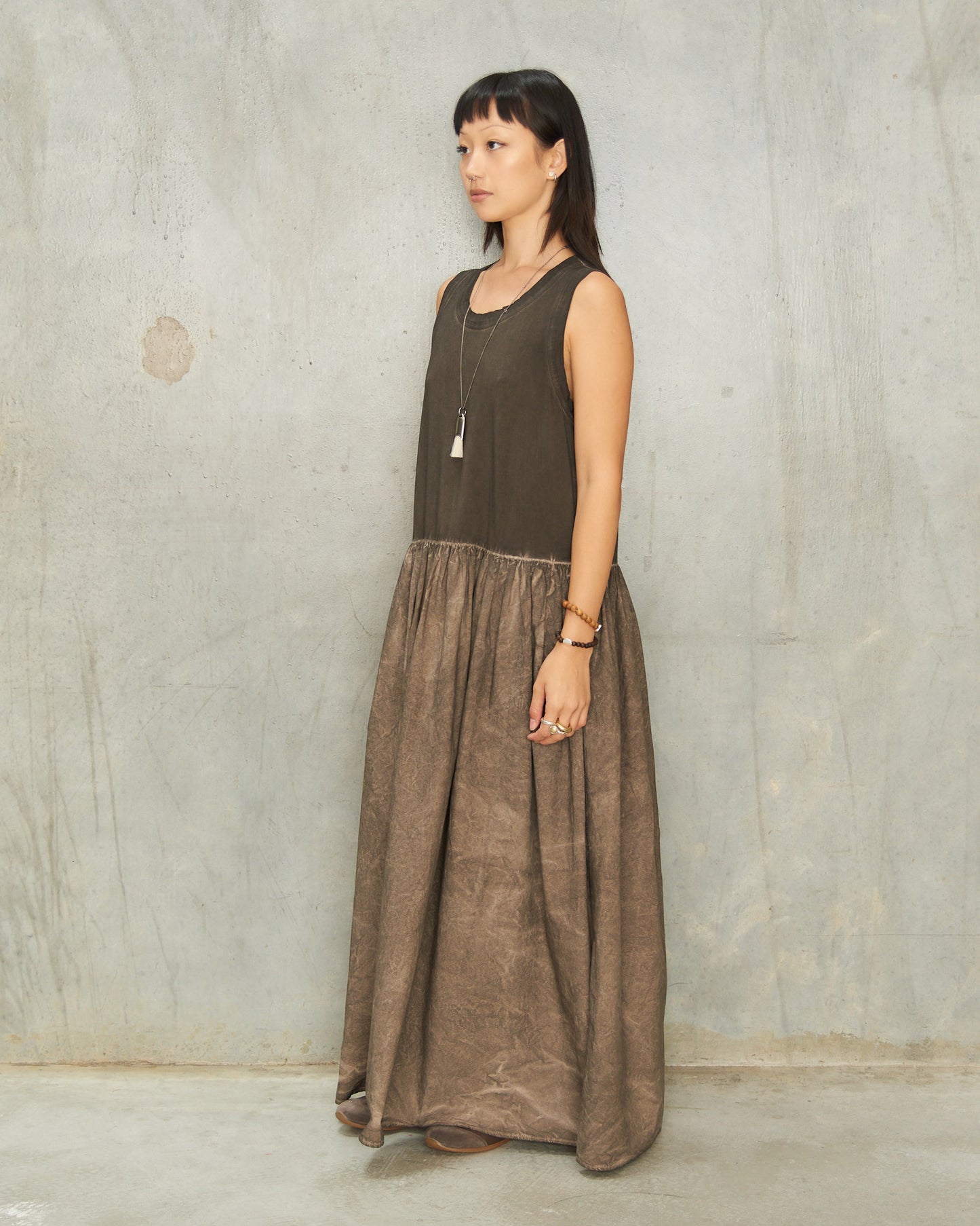 Grey Brown Duma Dress