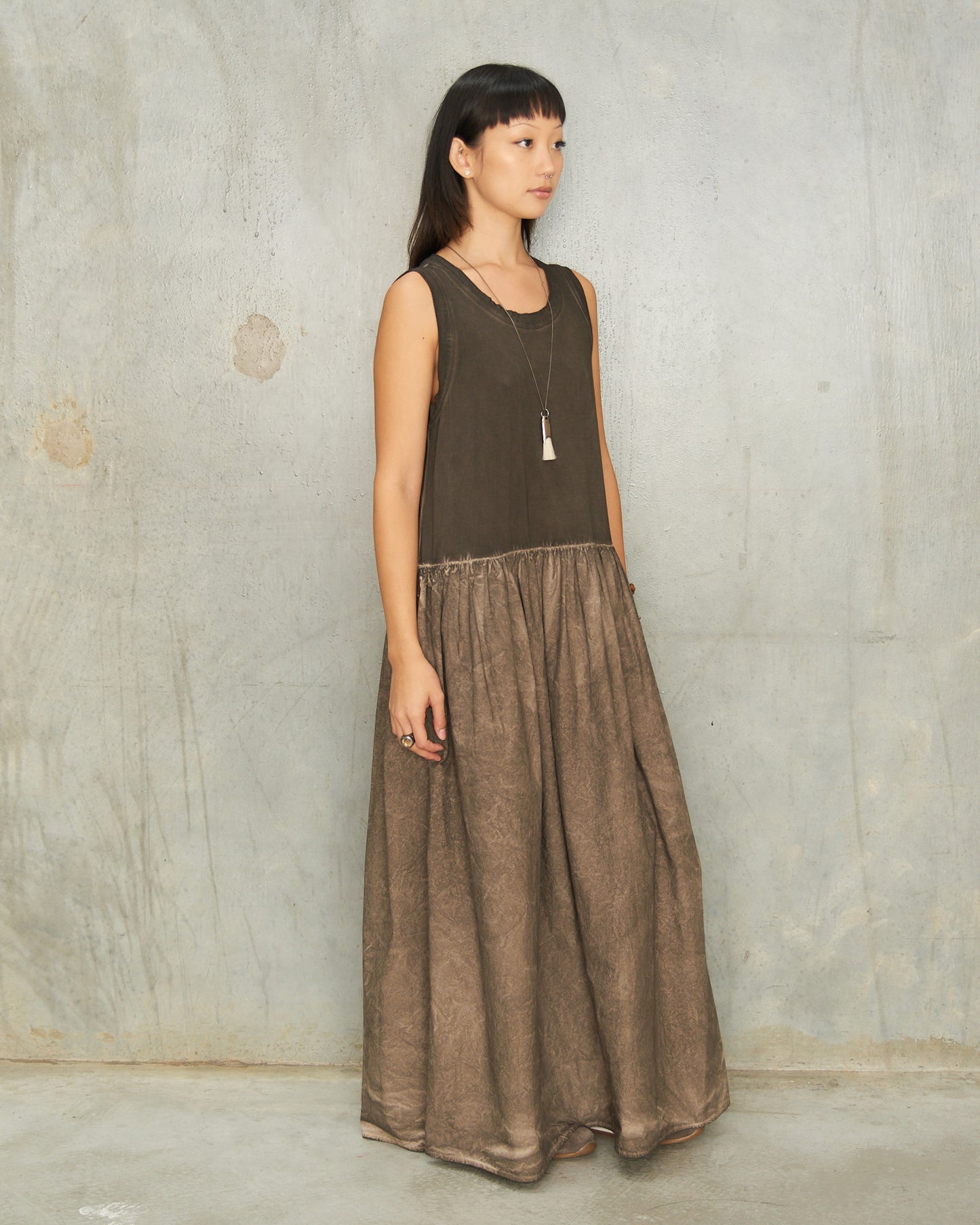 Grey Brown Duma Dress