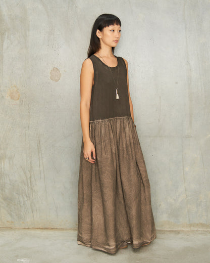 Grey Brown Duma Dress