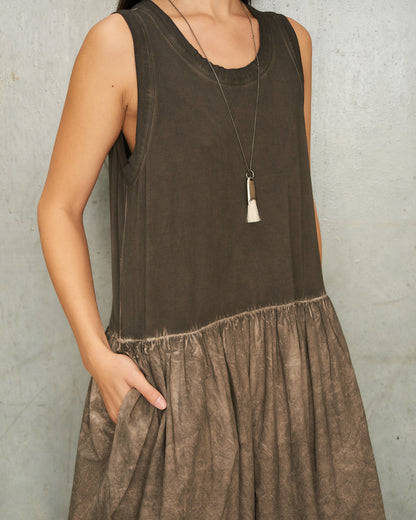 Grey Brown Duma Dress