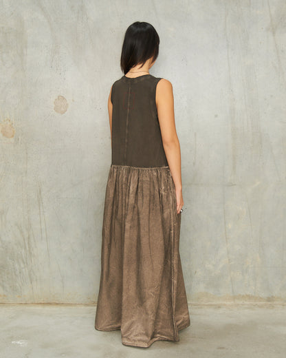 Grey Brown Duma Dress