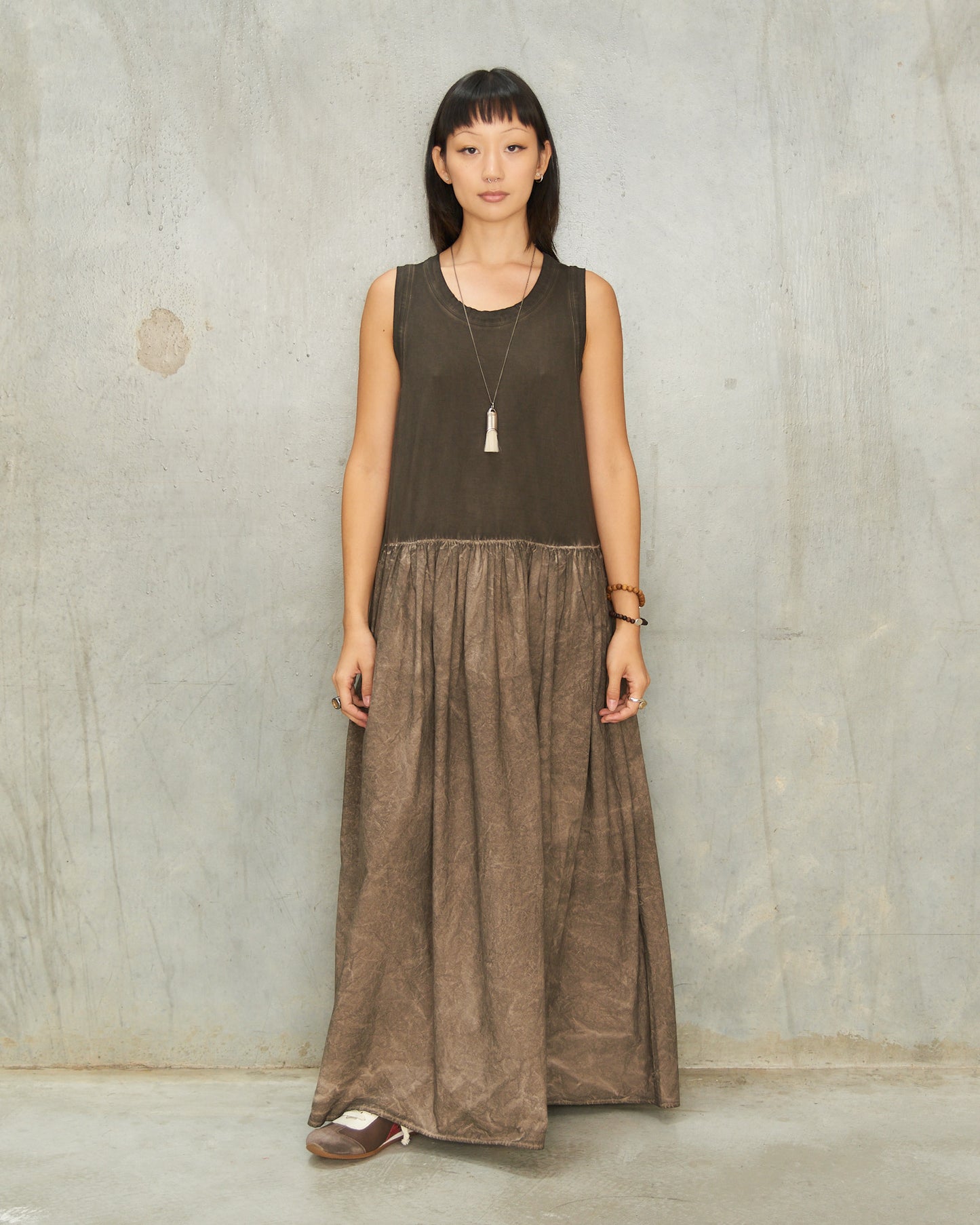 Grey Brown Duma Dress