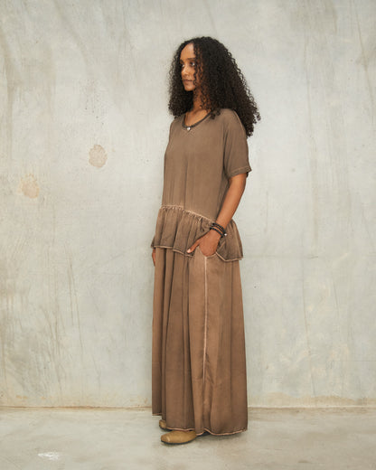 Brown Dyed Dudi Dress