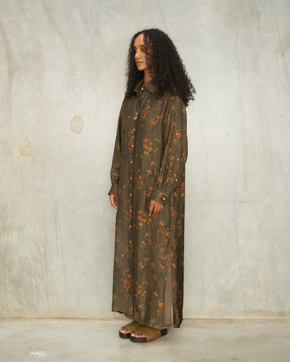 Brown Floral Amare Dress
