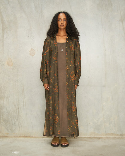 Brown Floral Amare Dress