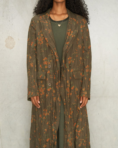 Brown Floral Camelot Coat