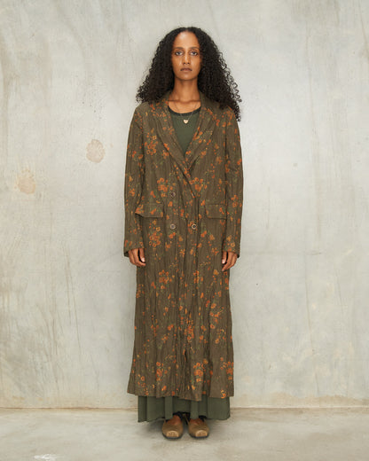 Brown Floral Camelot Coat