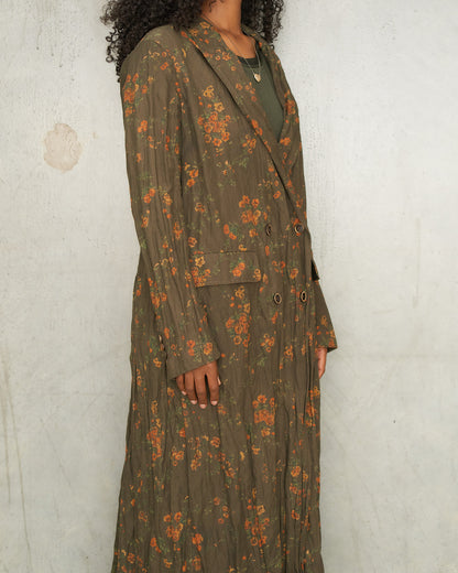 Brown Floral Camelot Coat