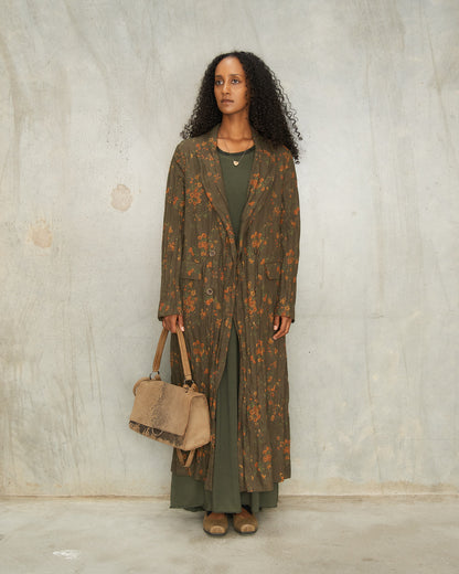 Brown Floral Camelot Coat