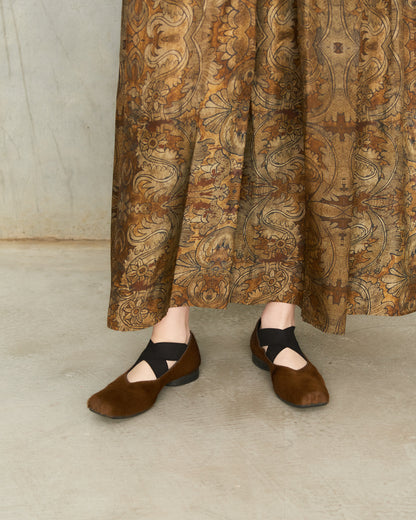 Brown Pony Hair Ballet Shoes