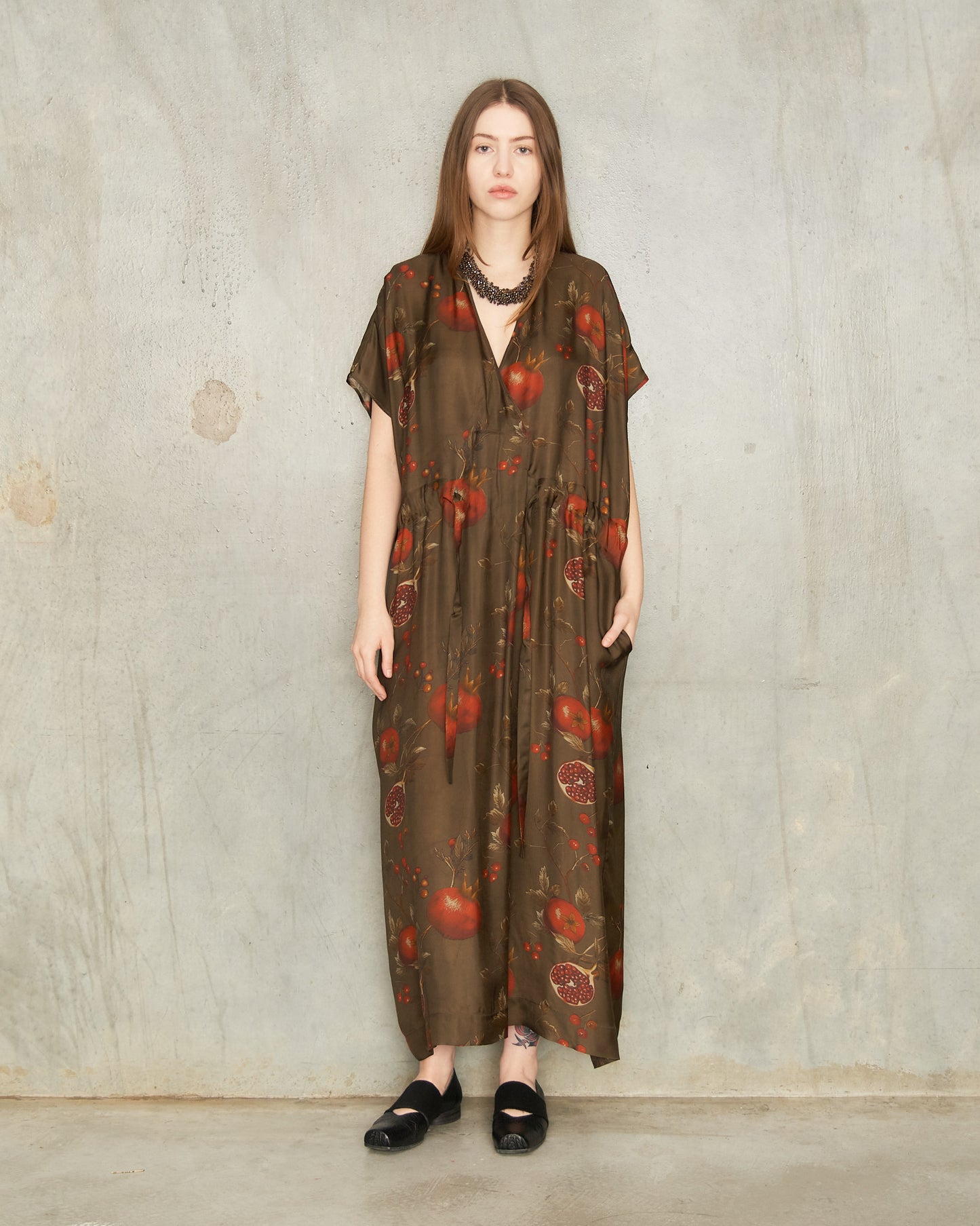 Brown Pomegranate Acre Dress