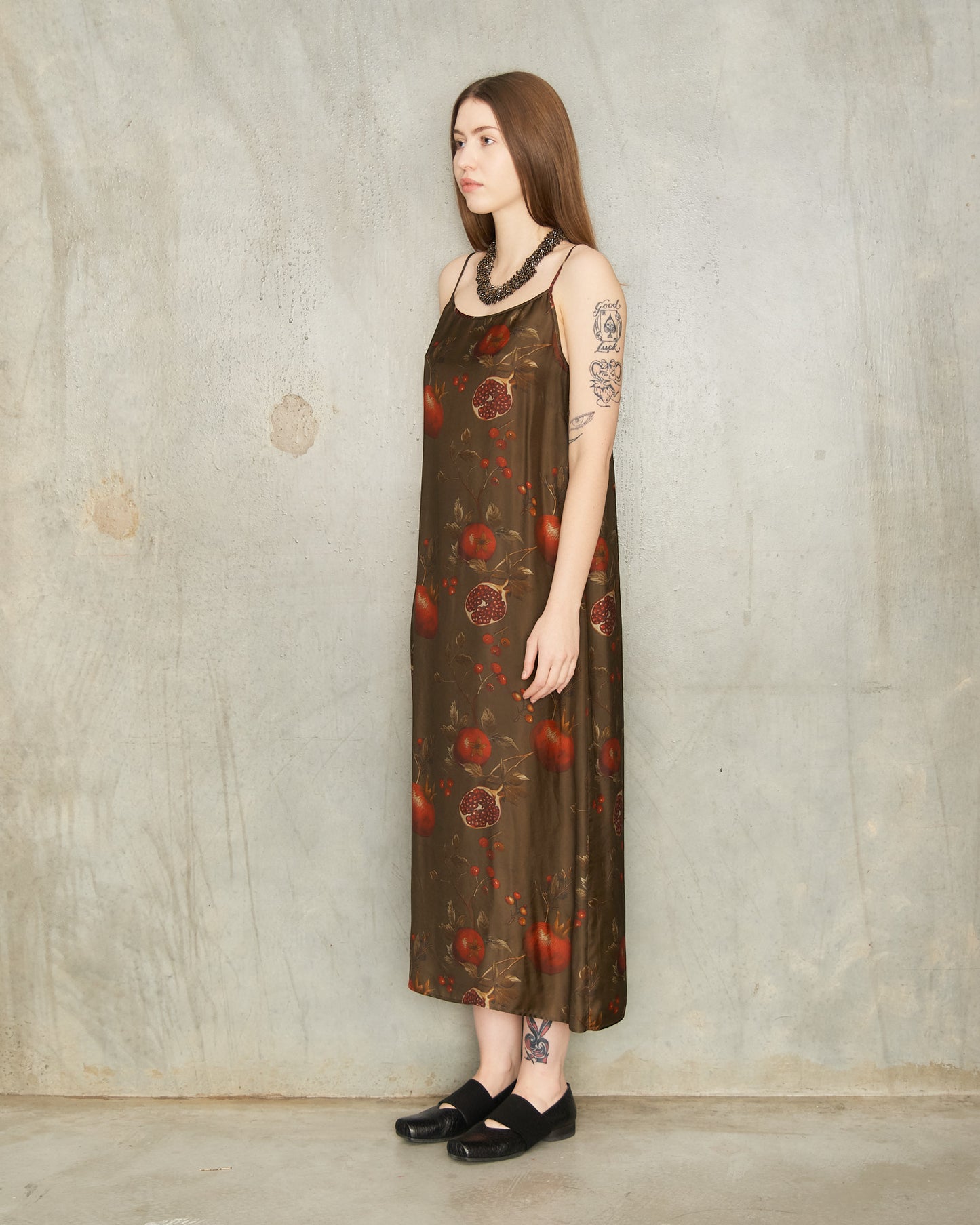 Brown Pomegranate Anaya Dress