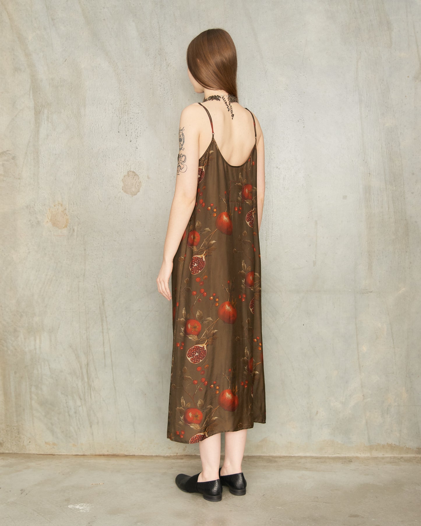 Brown Pomegranate Anaya Dress