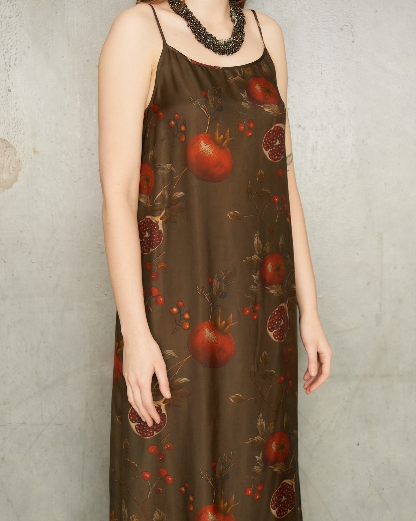 Brown Pomegranate Anaya Dress