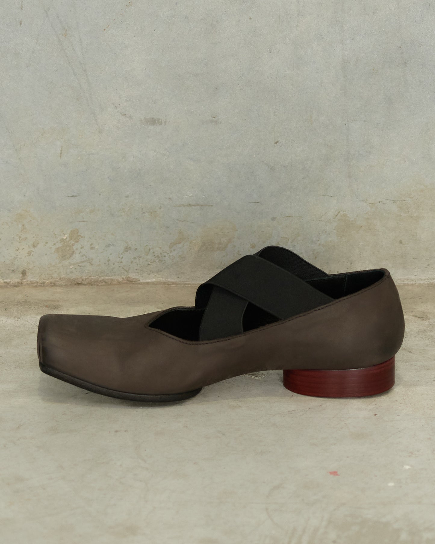 Brown Red Ballet Shoes