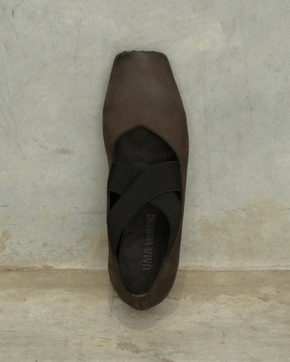 Brown Red Ballet Shoes