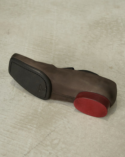 Brown Red Ballet Shoes