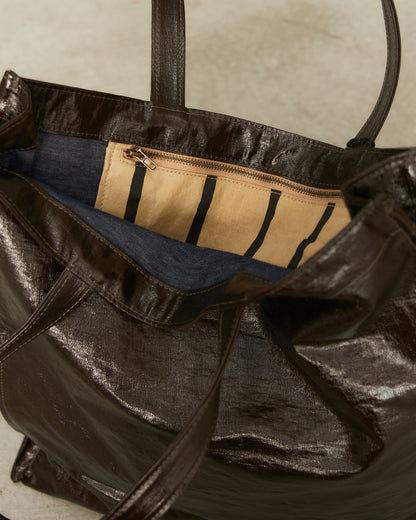 Dark Brown Small Shopping Bag