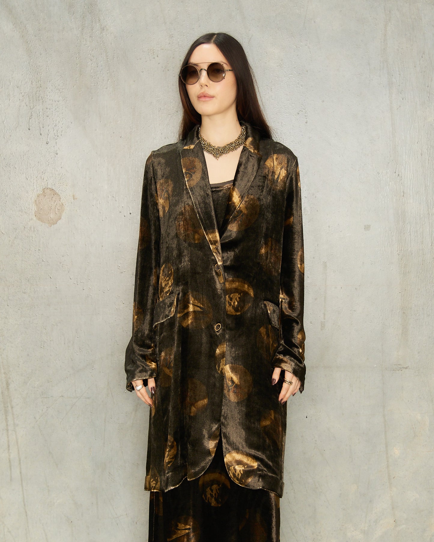 Brown Spot Velvet Katia Jacket