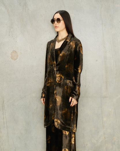 Brown Spot Velvet Katia Jacket