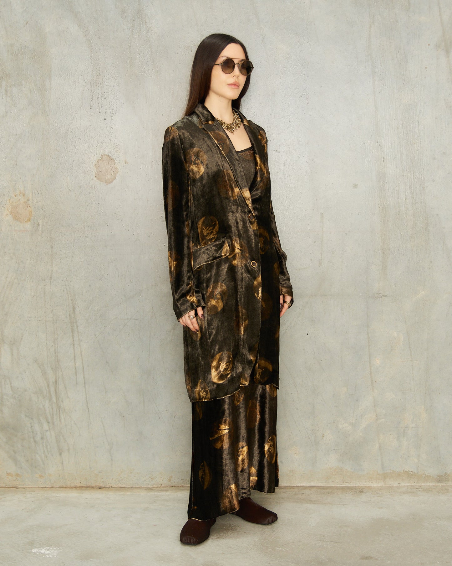 Brown Spot Velvet Katia Jacket